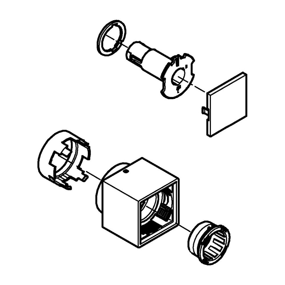 Grohe Aquadimmer Absperrgriff eckig Hard Graphite gebürstet für Thermostat-Fertigmontag... GROHE-49092AL0 4005176619465 (Abb. 2)