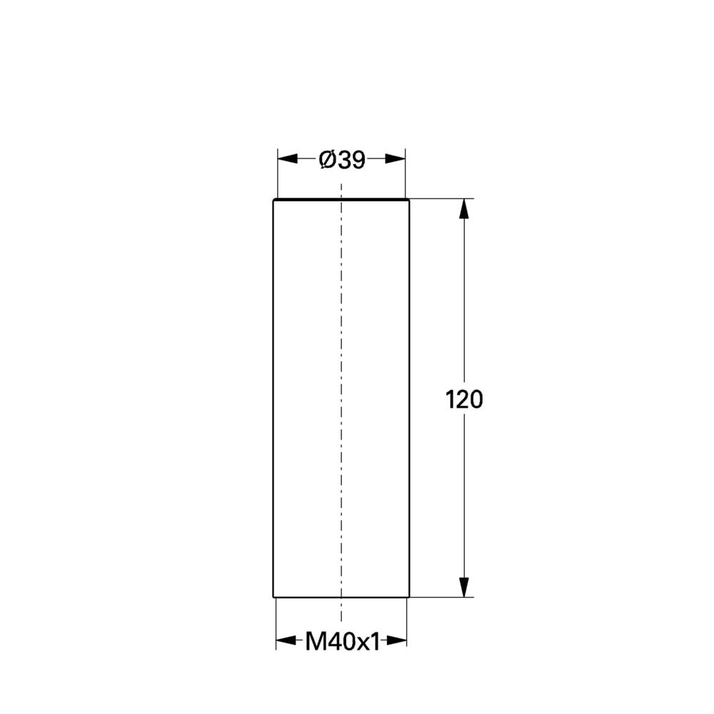 Grohe Verlängerungshülse für Wandarmatur, 120mm, Weiß, 01693L00... GROHE-01693L00  (Abb. 3)