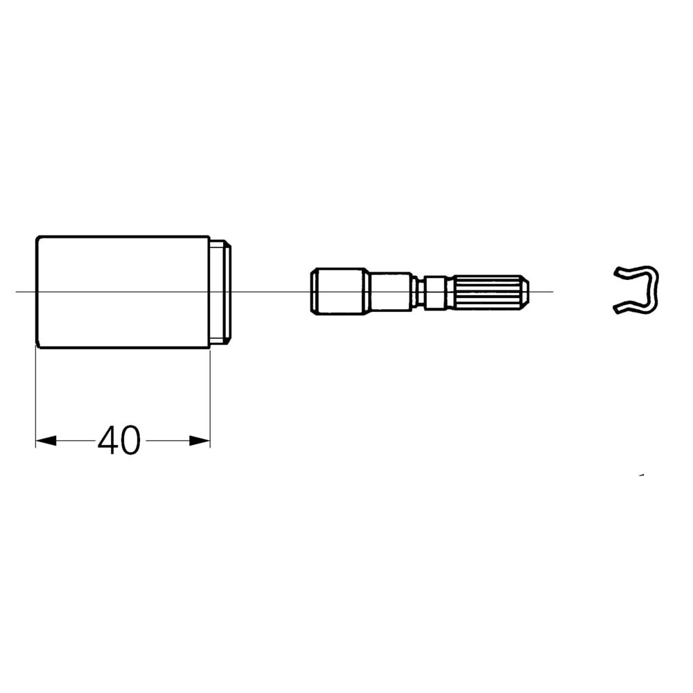 Grohe Verlängerungsset, 40mm, für UP-Ventile DN 15, Gold, 06427G00... GROHE-06427G00  (Abb. 3)