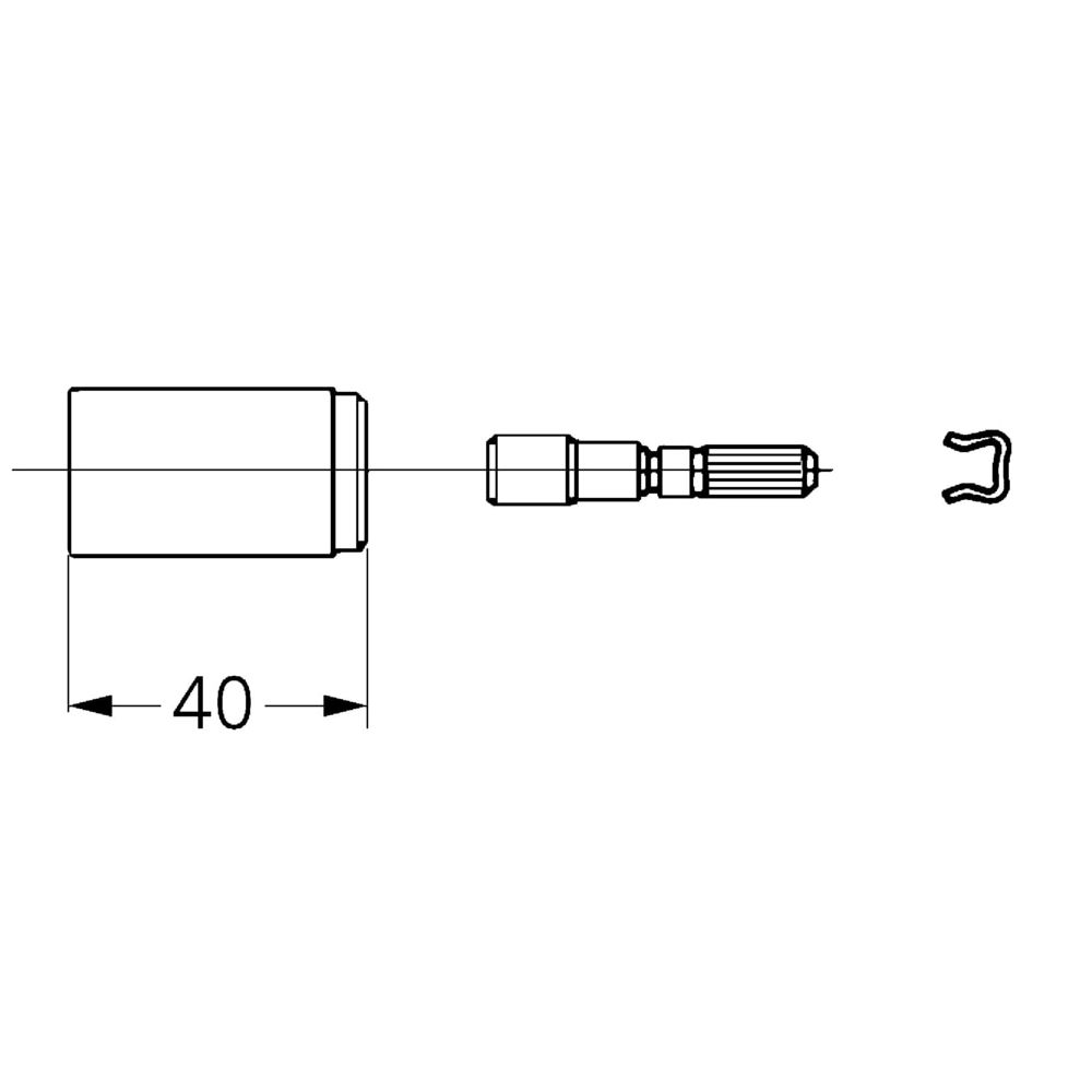 Grohe Verlängerungsset, 40mm, für UP-Ventile 3/4"/1"/1 1/4" und Mehrwege-Umstellungen 1/2", Edelmess... GROHE-06428Z00  (Abb. 3)