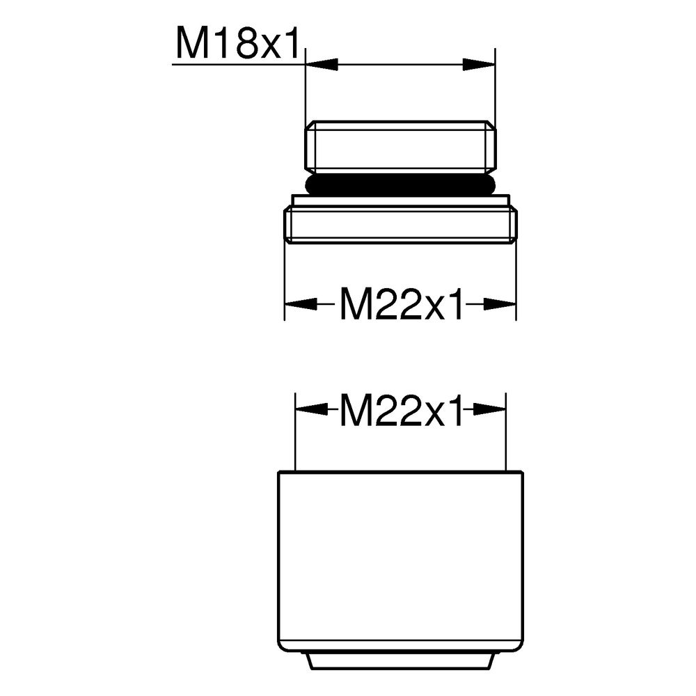 Grohe Mousseur für Innengewinde, M22x1, Durchflussklasse A, 13,5-15,0l/min bei 3 bar, S... GROHE-06574MG0 4067393027973 (Abb. 3)
