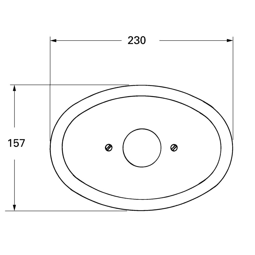 Grohe Rosette, oval, Edelmatt, 08365T00... GROHE-08365T00  (Abb. 2)