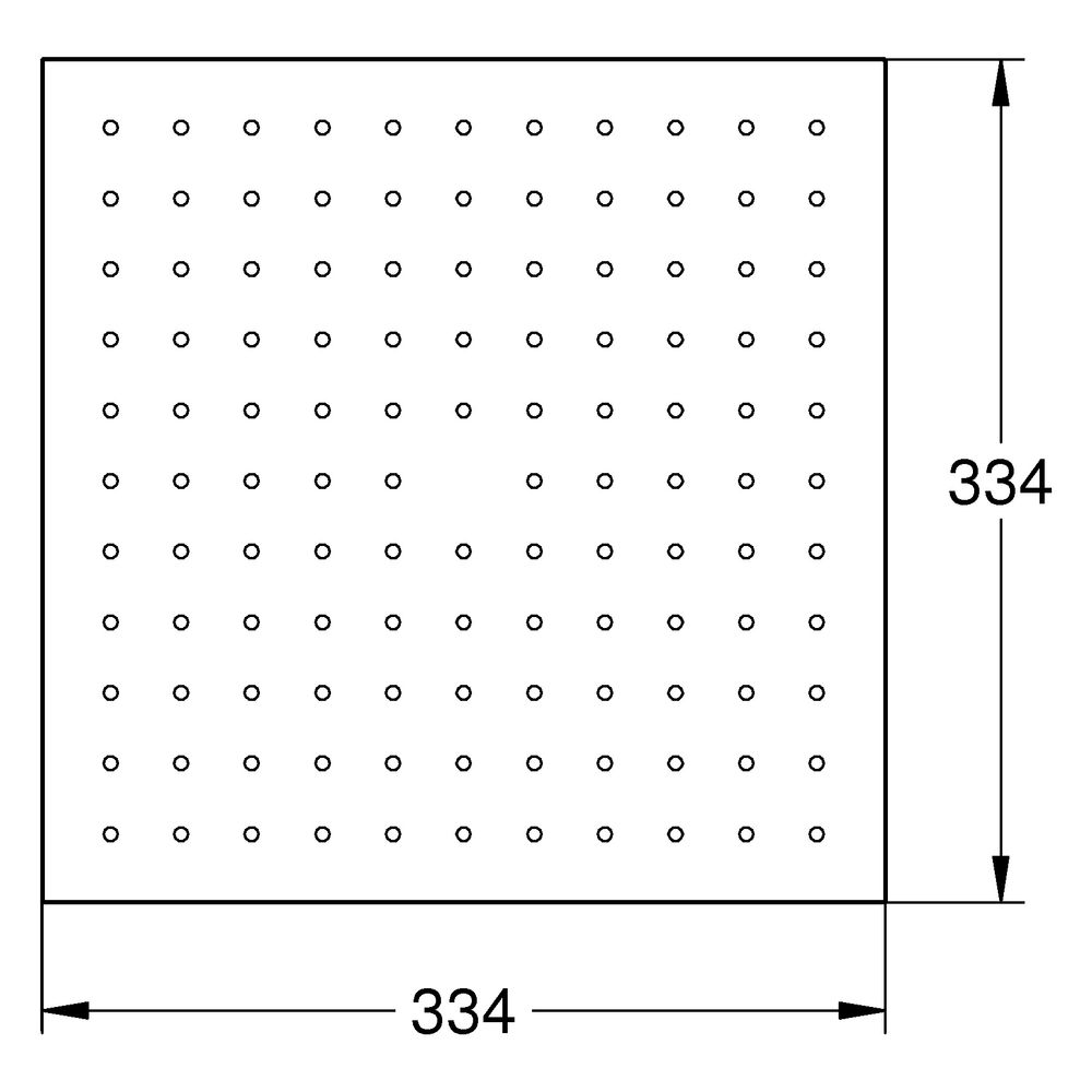 Grohe Rainshower Aqua Deckenbrausen-Abdeckung für Strahlbildner Mono, 334x334mm, Phan... GROHE-104986KF00 4067393045083 (Abb. 3)