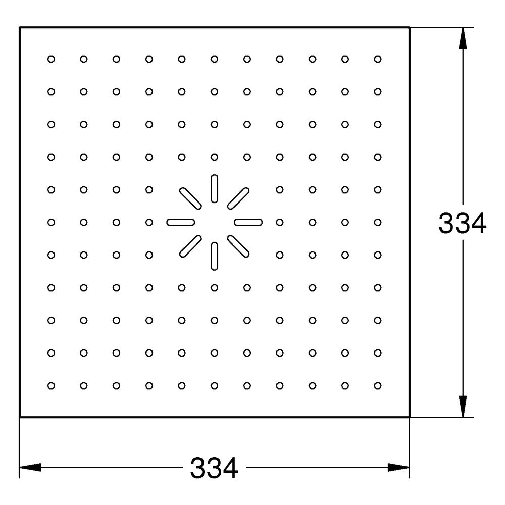 Grohe Rainshower Aqua Deckenbrausen-Abdeckung für Strahlbildner Duo, 334x334mm, Hard ... GROHE-104987AL00 4067393045168 (Abb. 3)