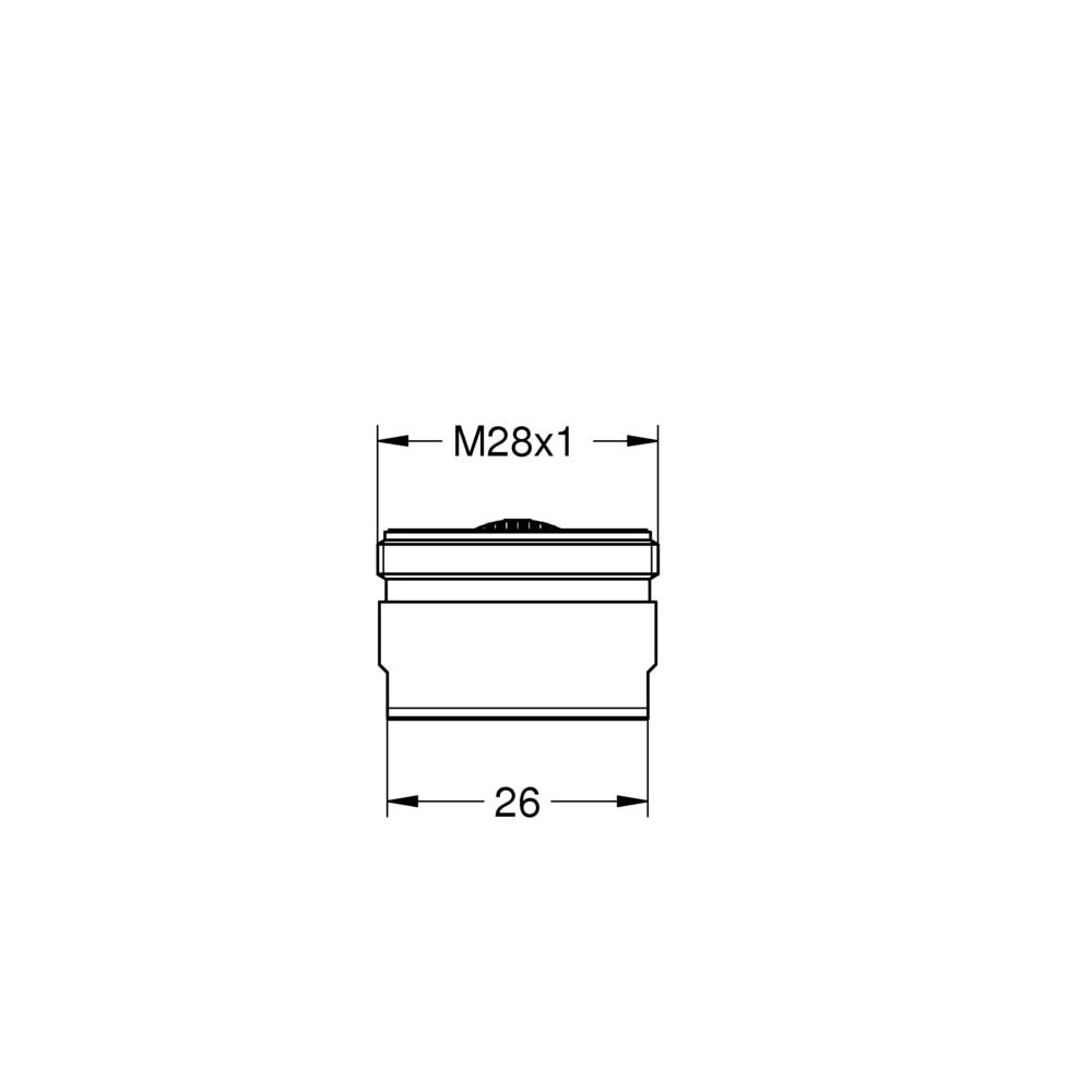 Grohe Mousseur Strahlregler, Außengewinde M28x1, Durchflussklasse D, 34,8-37,8l/min bei 3 bar, Gold,... GROHE-13939G00  (Abb. 2)