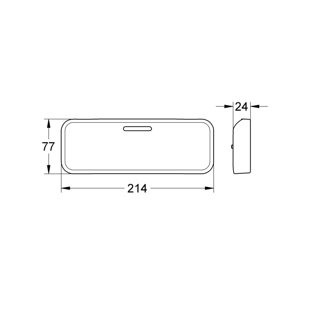 Grohe Eurostyle Cosmopolitan Ablage für 33 590 002 / 33 982 002, 214x24x77mm, Kunststoff, Weiß, 1838... GROHE-18383002  (Abb. 3)