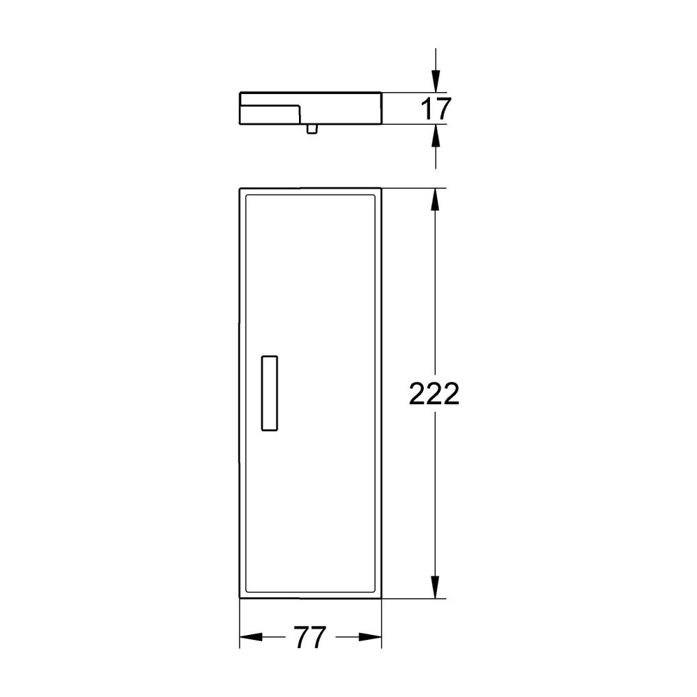 Grohe Eurocube Ablage für Brausebatterie 23145000, 17x222x77mm, Kunststoff, Matt, 18541... GROHE-18541000 4005176910869 (Abb. 3)