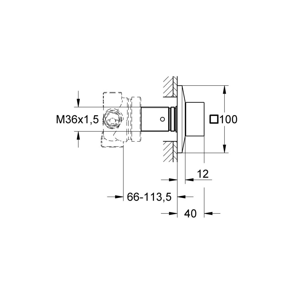Grohe Allure Brilliant 5-Wege-Umstellung, Fertigmontageset für 29 033, Hard Graphite, 19798A00... GROHE-19798A00  (Abb. 3)