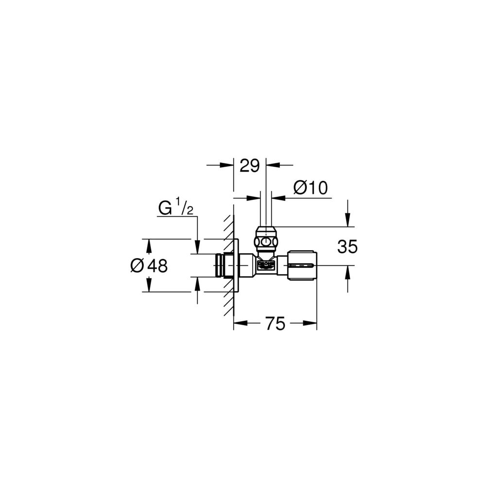 Grohe Eckventil 1/2" cool sunrise gebürstet 22039GN0... GROHE-22039GN0 4005176467967 (Abb. 3)