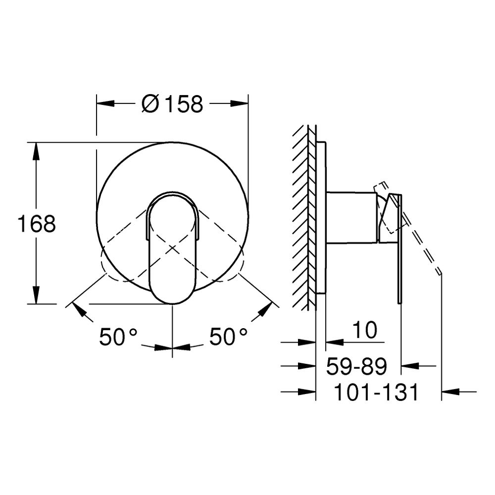 Grohe Plus Einhand-Brausebatterie, Fertigmontageset für Rapido SmartBox, breiter Griff,... GROHE-24059AL4 4067393080107 (Abb. 3)
