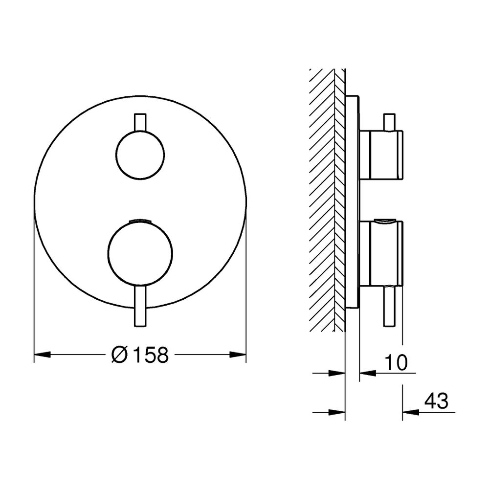 Grohe Atrio Thermostat-Brausebatterie Warm Sunset gebürstet, mit integrierter 2-Wege-Um... GROHE-24358DL0 4005176952210 (Abb. 3)