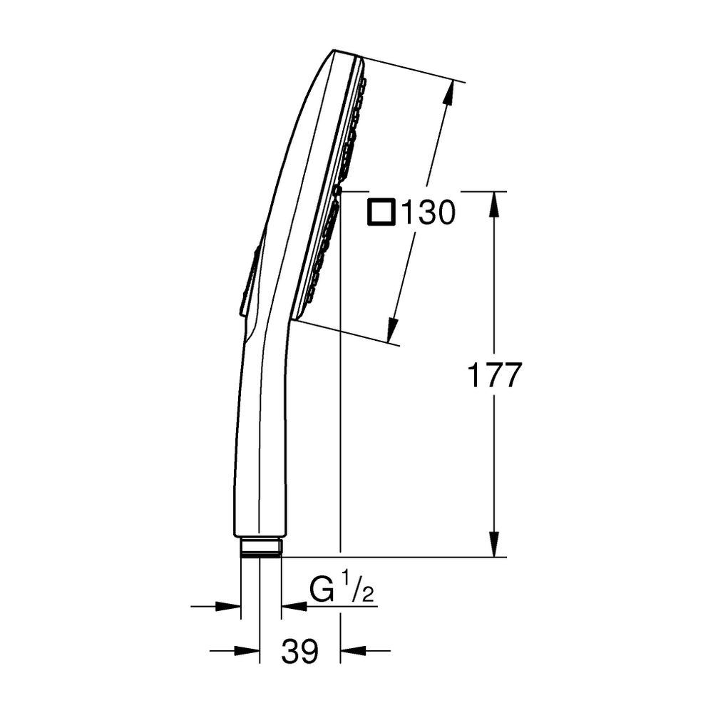 Grohe Rainshower SmartActive Handbrause 130 Cube, Cool Sunrise, 3 Strahlarten, 3bar 8,5... GROHE-26582GL0 4005176558597 (Abb. 3)