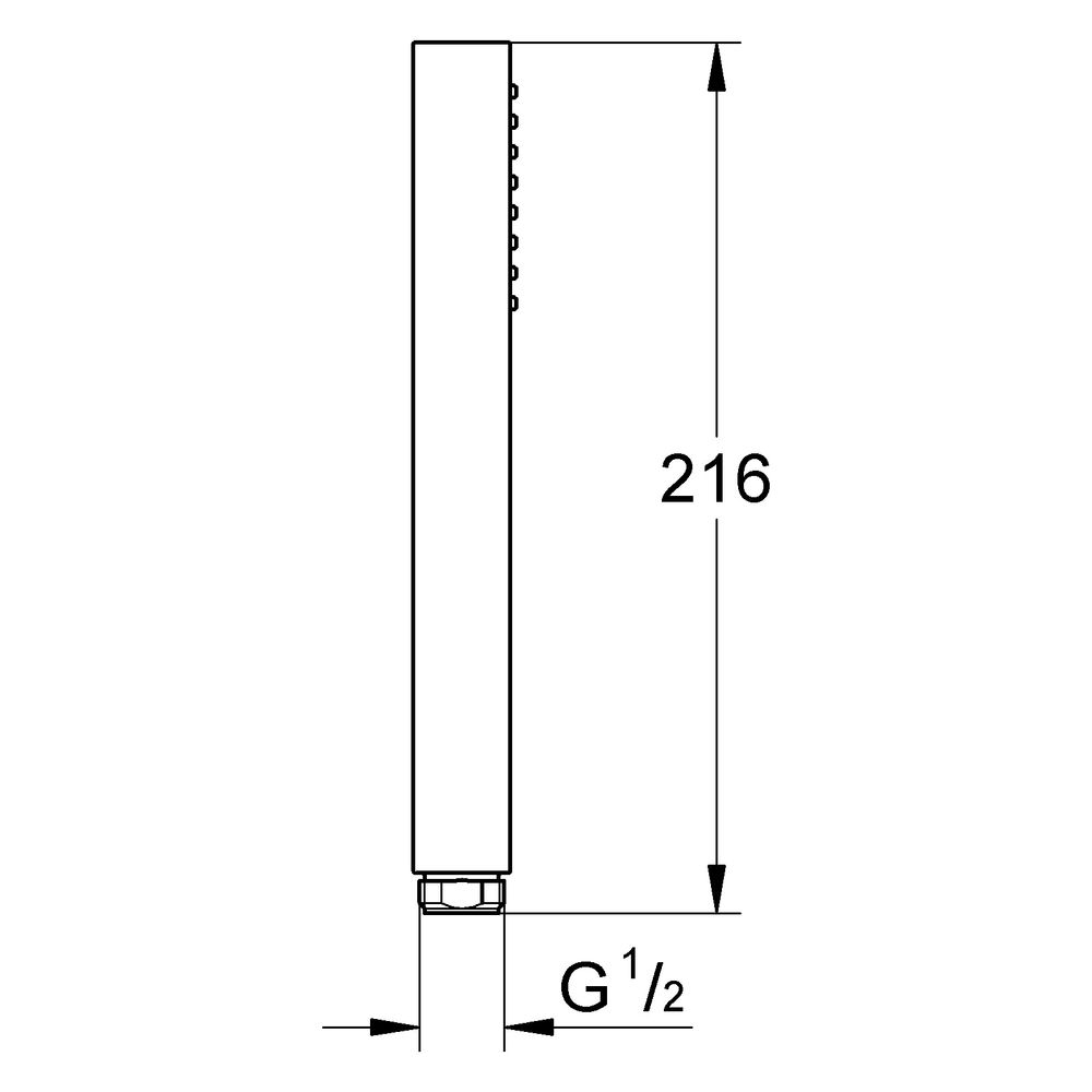 Grohe Rainshower Aqua Cube Stick Handbrause, 1 Strahlart, max. Durchfluss 9,5l/min bei ... GROHE-26885MG0 4005176944468 (Abb. 2)