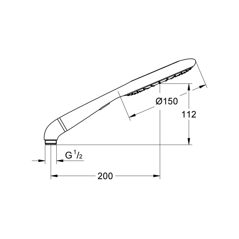 Grohe Rainshower Icon 150 Handbrause, 2 Strahlarten, Durchmesser 150mm, mit Eco-Funktio... GROHE-27276LS0 4005176861451 (Abb. 3)