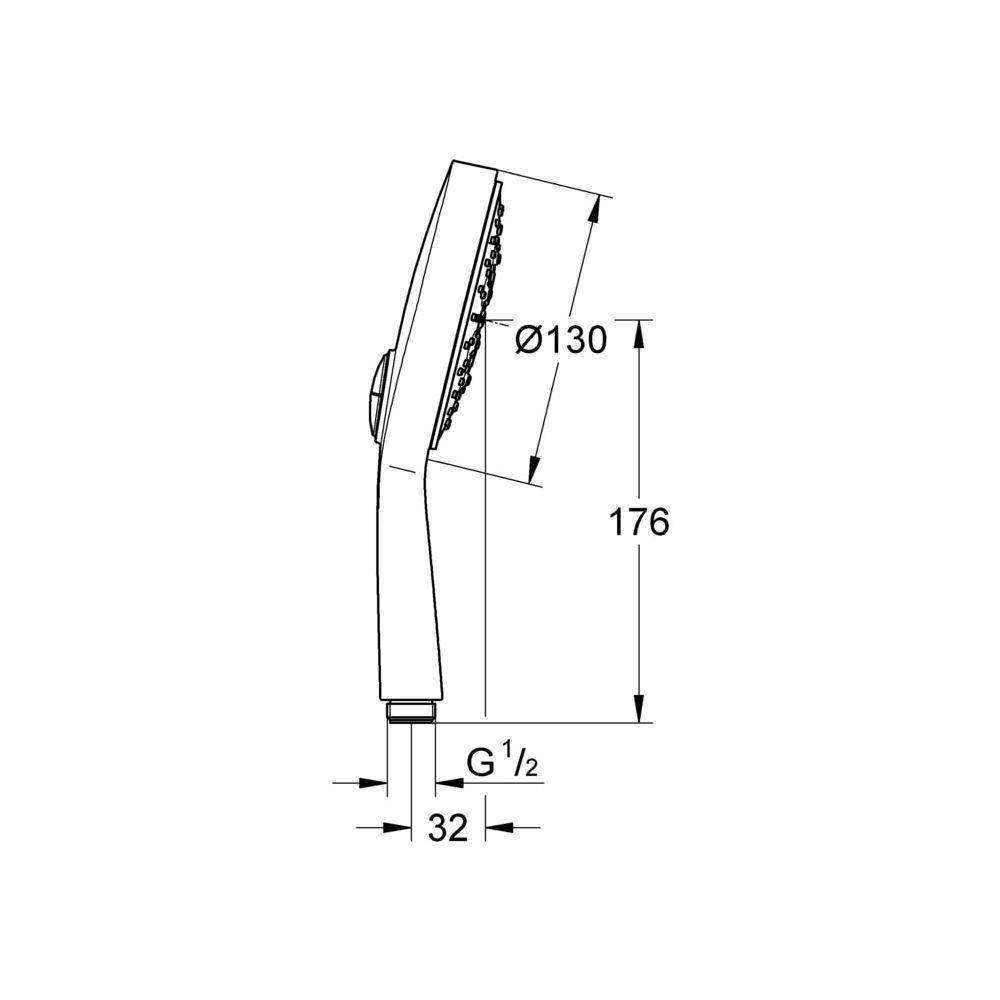 Grohe Power and Soul Cosmopolitan 130 Handbrause, 4plus Strahlarten, 9,5l/min Durchflusskonstanthalt... GROHE-27663LS0  (Abb. 3)