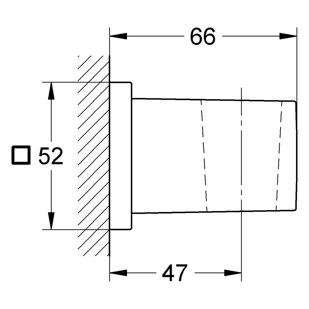Grohe Euphoria Cube Wandbrausehalter, verdeckte Befestigung, Mattschwarz, 276932430... GROHE-276932430 4067393007388 (Abb. 3)