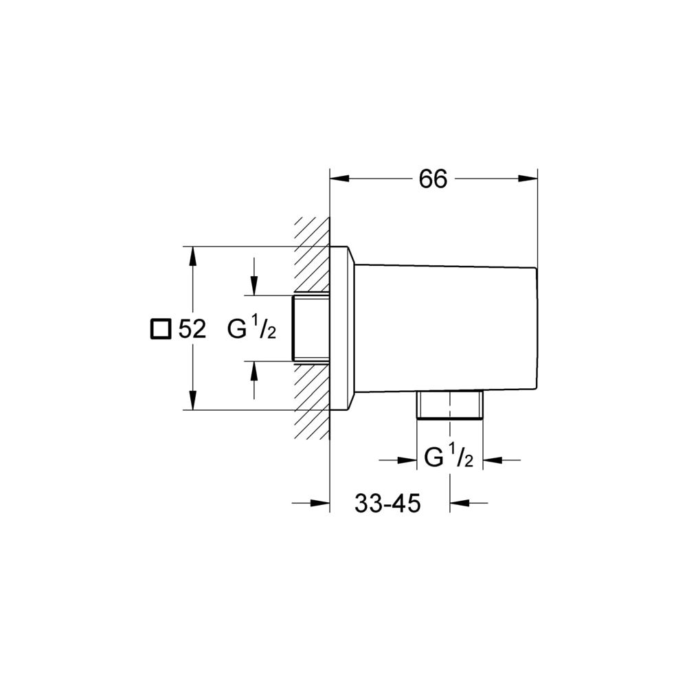 Grohe Allure Brilliant Wandanschlussbogen, G 1/2", Metall, Hard Graphite, 27707A00... GROHE-27707A00 4005176490941 (Abb. 3)