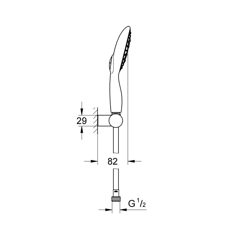 Grohe Power and Soul 130 Brauseset, mit Wandbrausehalter, verstellbar, Chrom, 27742000... GROHE-27742000  (Abb. 3)