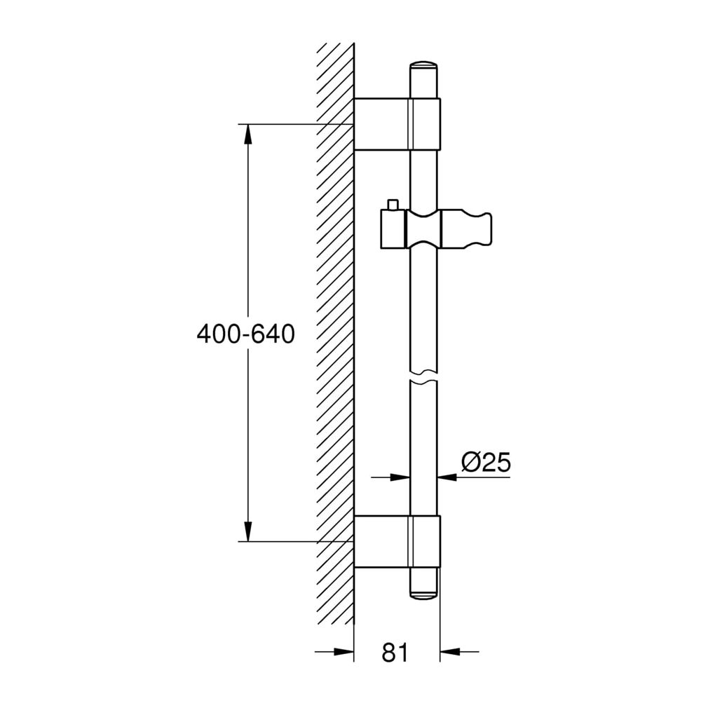 Grohe Power and Soul Brausestange, 600mm, Chrom, 27784000... GROHE-27784000 4005176913976 (Abb. 3)