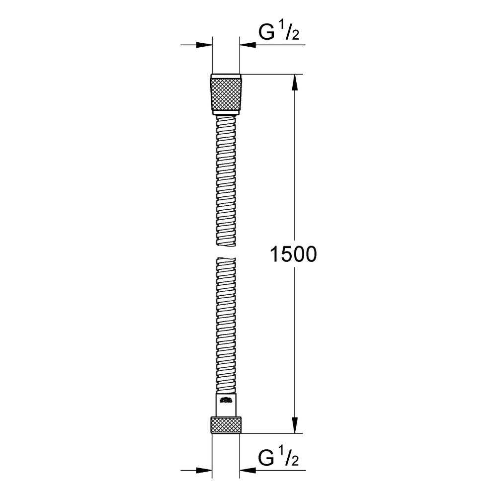 Grohe Relexaflex Metallbrauseschlauch Long-Life 1.500mm, AntiFold knickfest, Velvet Bla... GROHE-28143KS1 4005176934179 (Abb. 3)