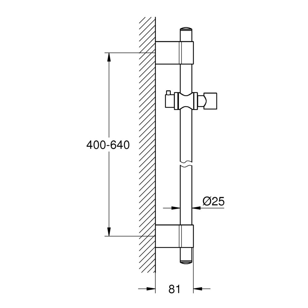 Grohe Rainshower Brausestange, 600mm, Chrom, 28797001... GROHE-28797001  (Abb. 3)