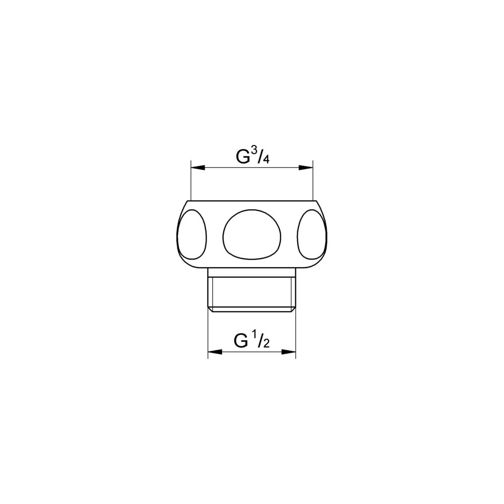 Grohe Adapter IG 3/4" x AG 1/2", Weiß, 28817L00... GROHE-28817L00  (Abb. 3)