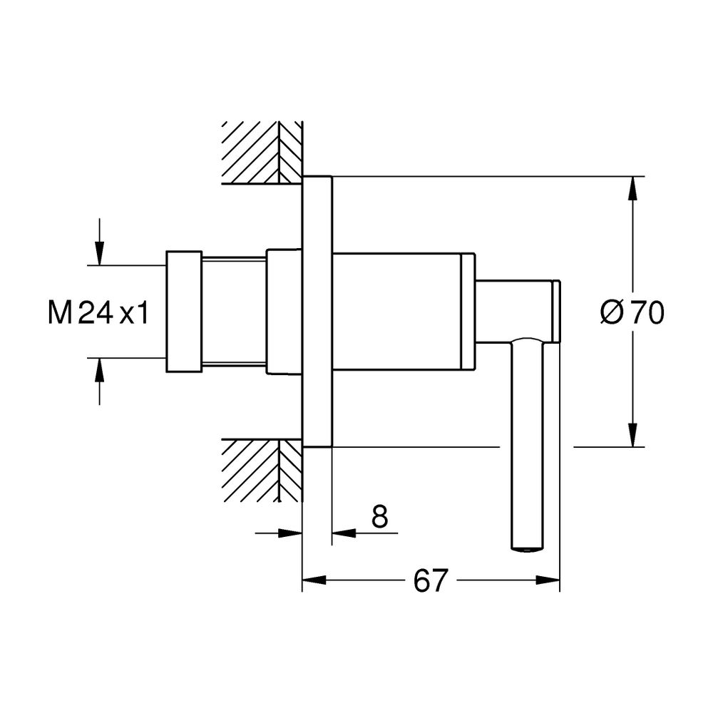 Grohe Atrio Unterputz-Ventil-Oberbau Cool Sunrise gebürstet, mit Hebelgriff für UP-Vent... GROHE-29397GN0 4005176952487 (Abb. 3)
