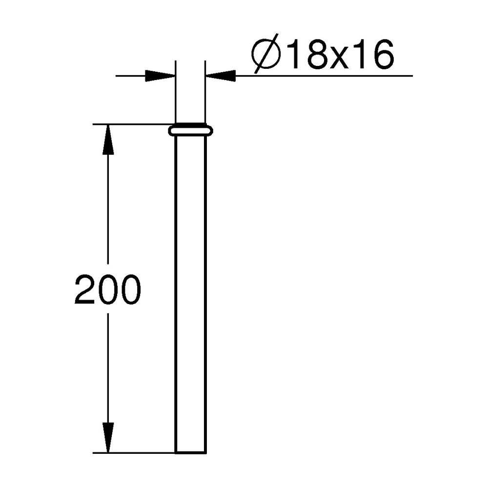Grohe Spülrohr komplett für Urinal-Spüler, Chrom, 37035000... GROHE-37035000 4005176143731 (Abb. 4)
