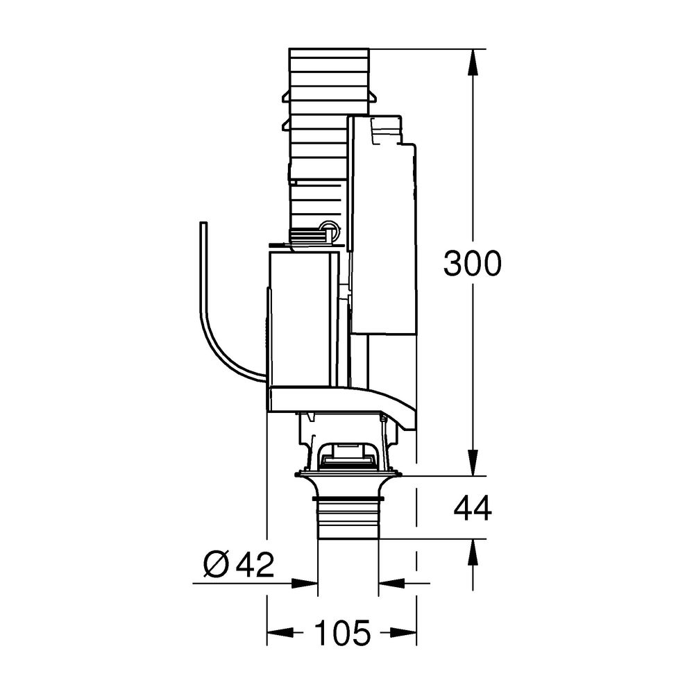 Grohe 2-Mengen-Umrüstset für Spülkasten GD 2, 6-9 Liter einstellbar, 2-Mengen-Ablaufven... GROHE-38736000 4005176837517 (Abb. 6)