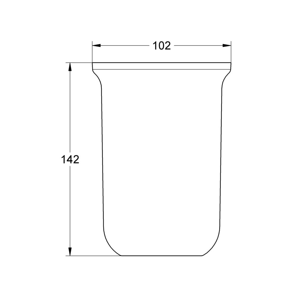 Grohe Ersatzglas für Toilettenbürstengarnitur, 40205000... GROHE-40205000  (Abb. 3)