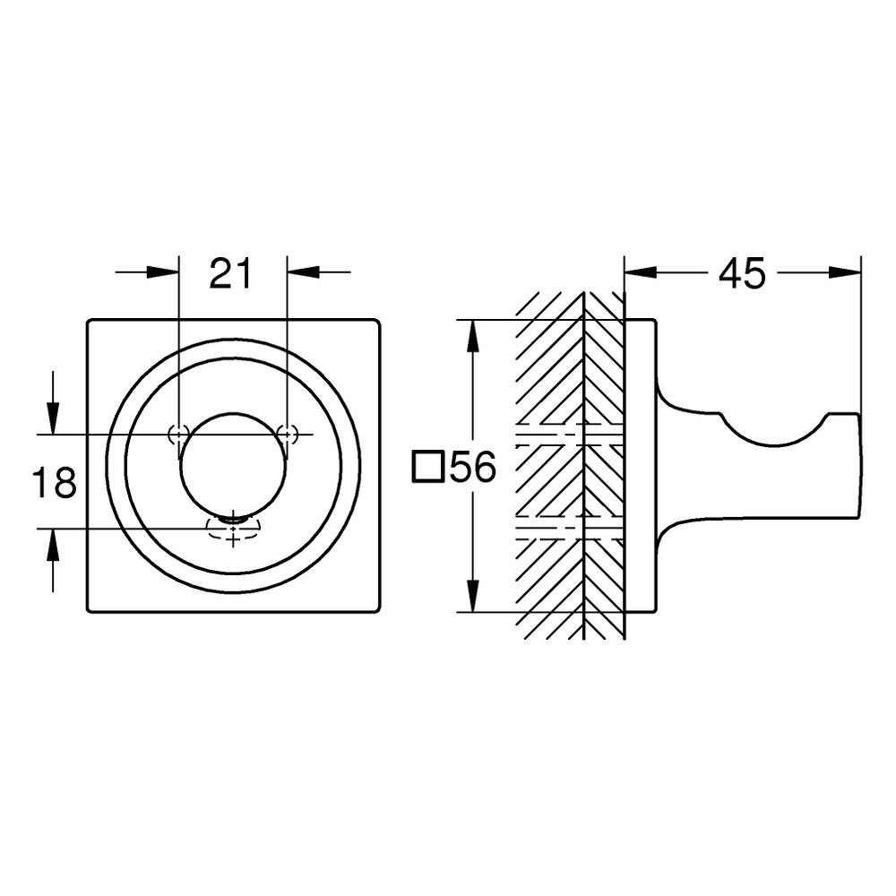 Grohe Allure Bademantelhaken, Satin Graphite, 40284MG1... GROHE-40284MG1 4005176947278 (Abb. 3)