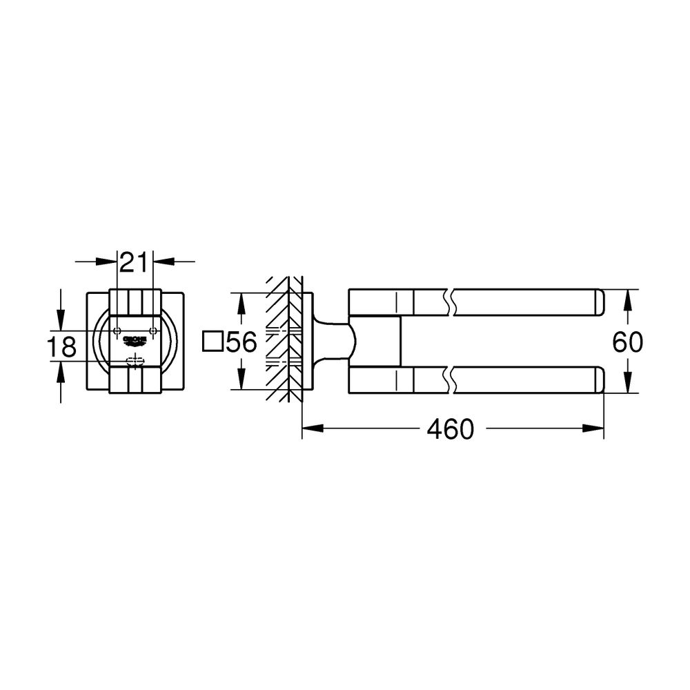 Grohe Allure Doppel-Handtuchhalter Supersteel, schwenkbar... GROHE-40342DC1 4005176953620 (Abb. 3)