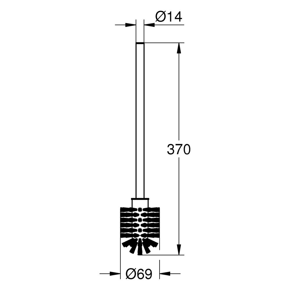 Grohe Ersatzbürste für Essentials Toilettenbürstengarnitur, Warm Sunset gebürstet, 4039... GROHE-40392DL0 4005176520631 (Abb. 3)