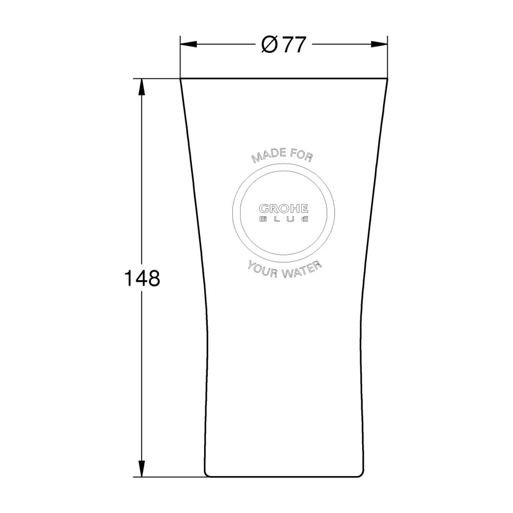 Grohe Wassergläser Grohe Blue 6 Kristallgläser mit Grohe Blue Dekor, 40437000... GROHE-40437000 4005176885471 (Abb. 8)