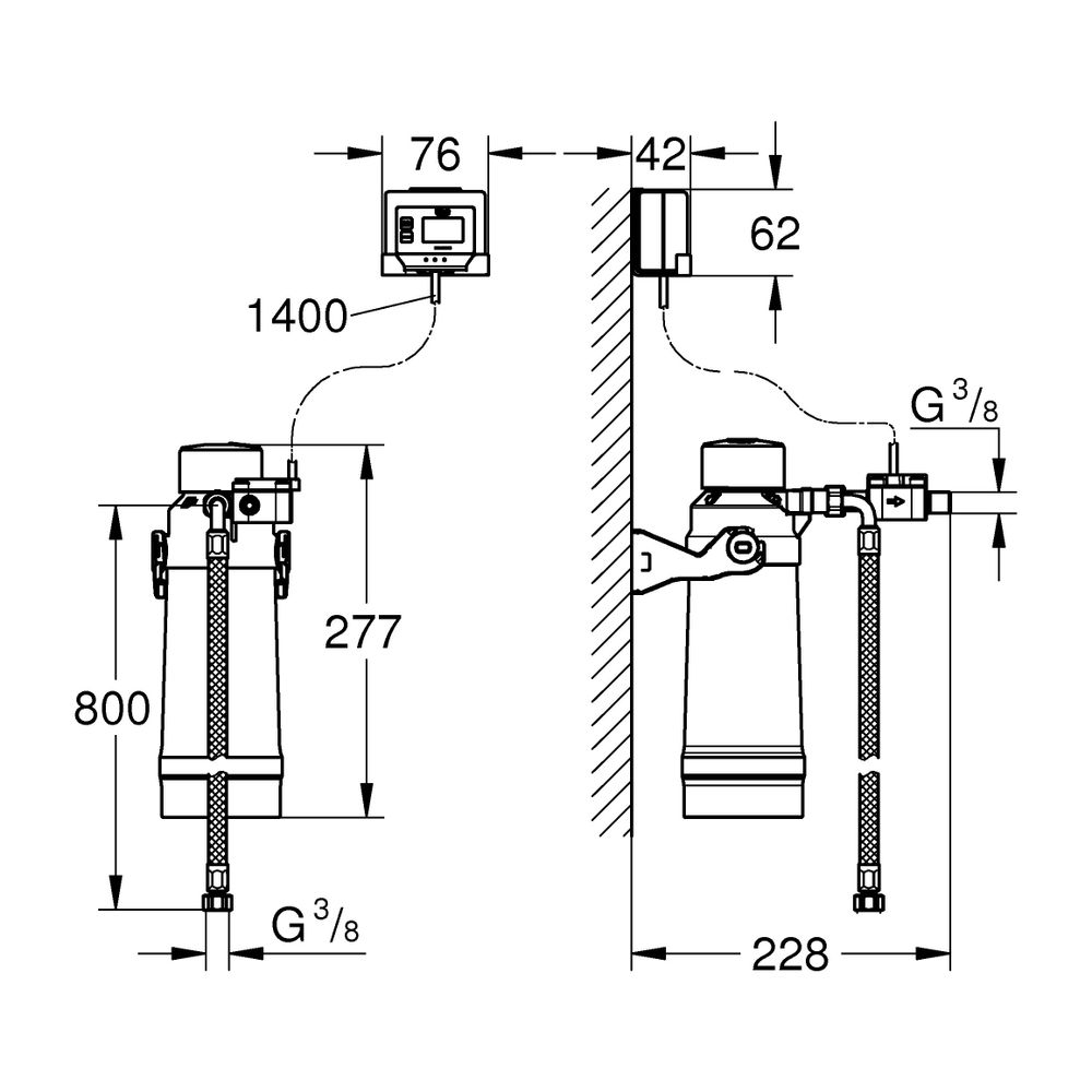 Grohe Filter Grohe Red, mit Filterkopf, für Regionen mit Wasserhärte über 12 Grad KH, z... GROHE-40438001 4005176984105 (Abb. 7)