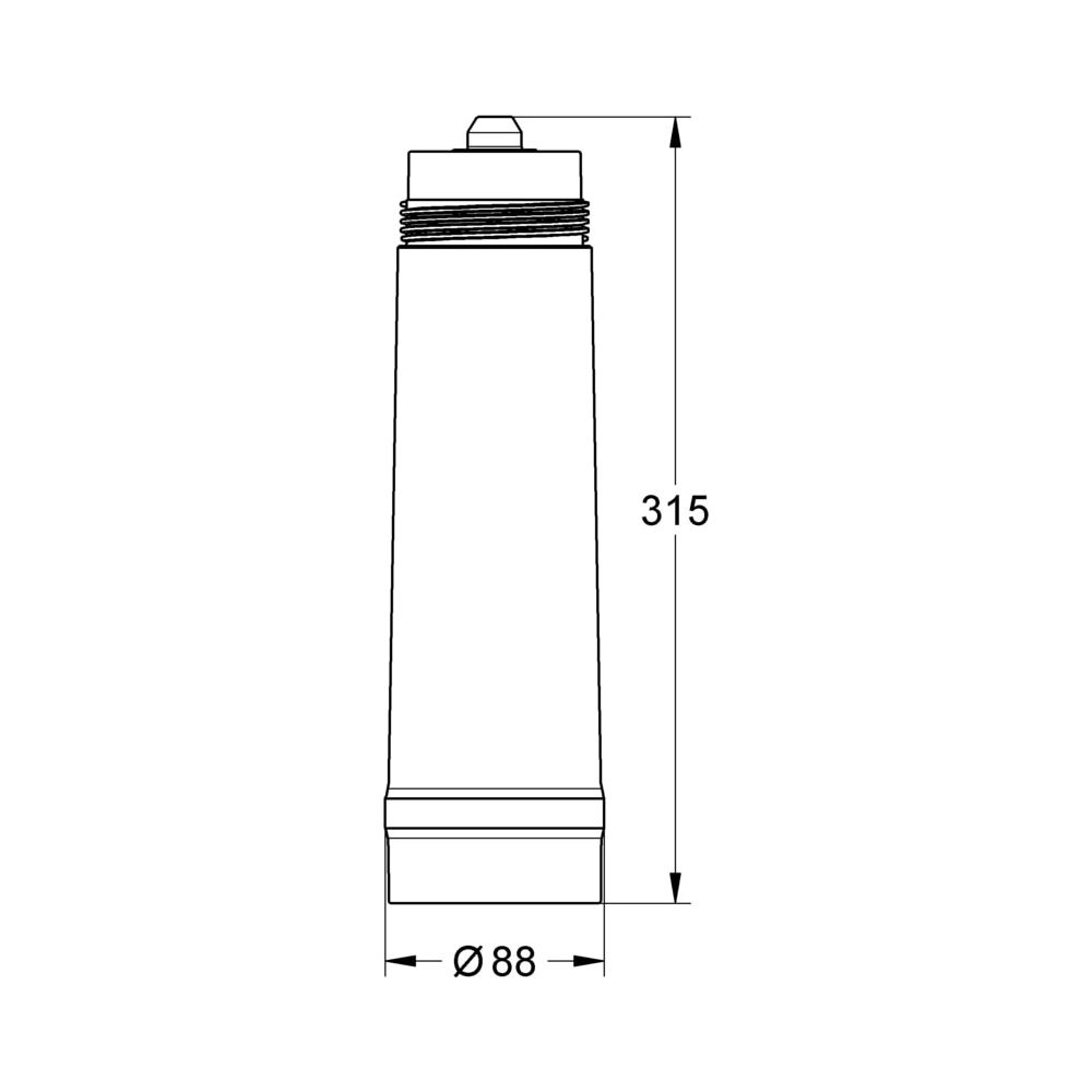 Grohe Blue UltraSafe Filter, Austauschfilter, Kapazität 3000 Liter, 2-Phasen-Filter, 40575001... GROHE-40575001  (Abb. 3)