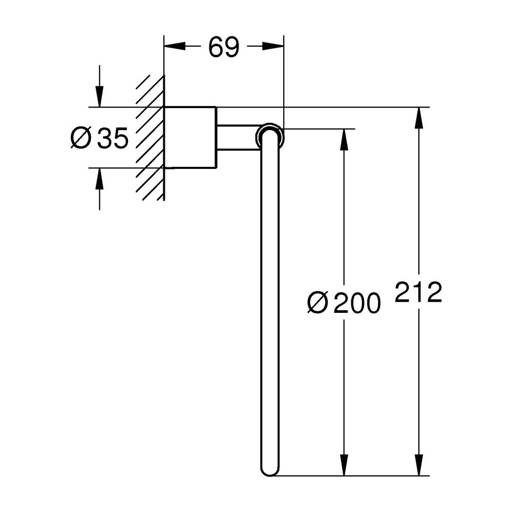 Grohe Atrio Handtuchring Cool Sunrise, 40887GL0... GROHE-40887GL0 4005176754616 (Abb. 3)