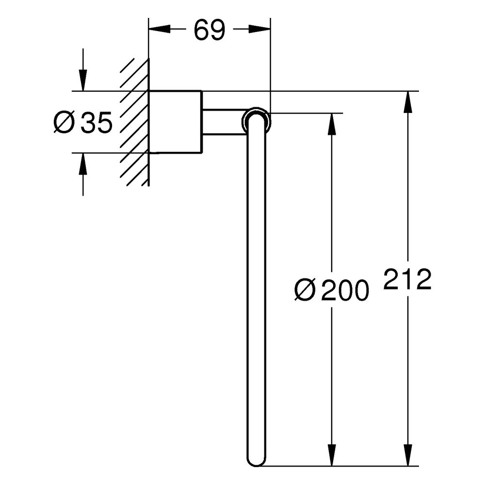 Grohe Atrio Handtuchring, Cool Sunrise gebürstet, 40887GN0... GROHE-40887GN0 4005176952722 (Abb. 3)
