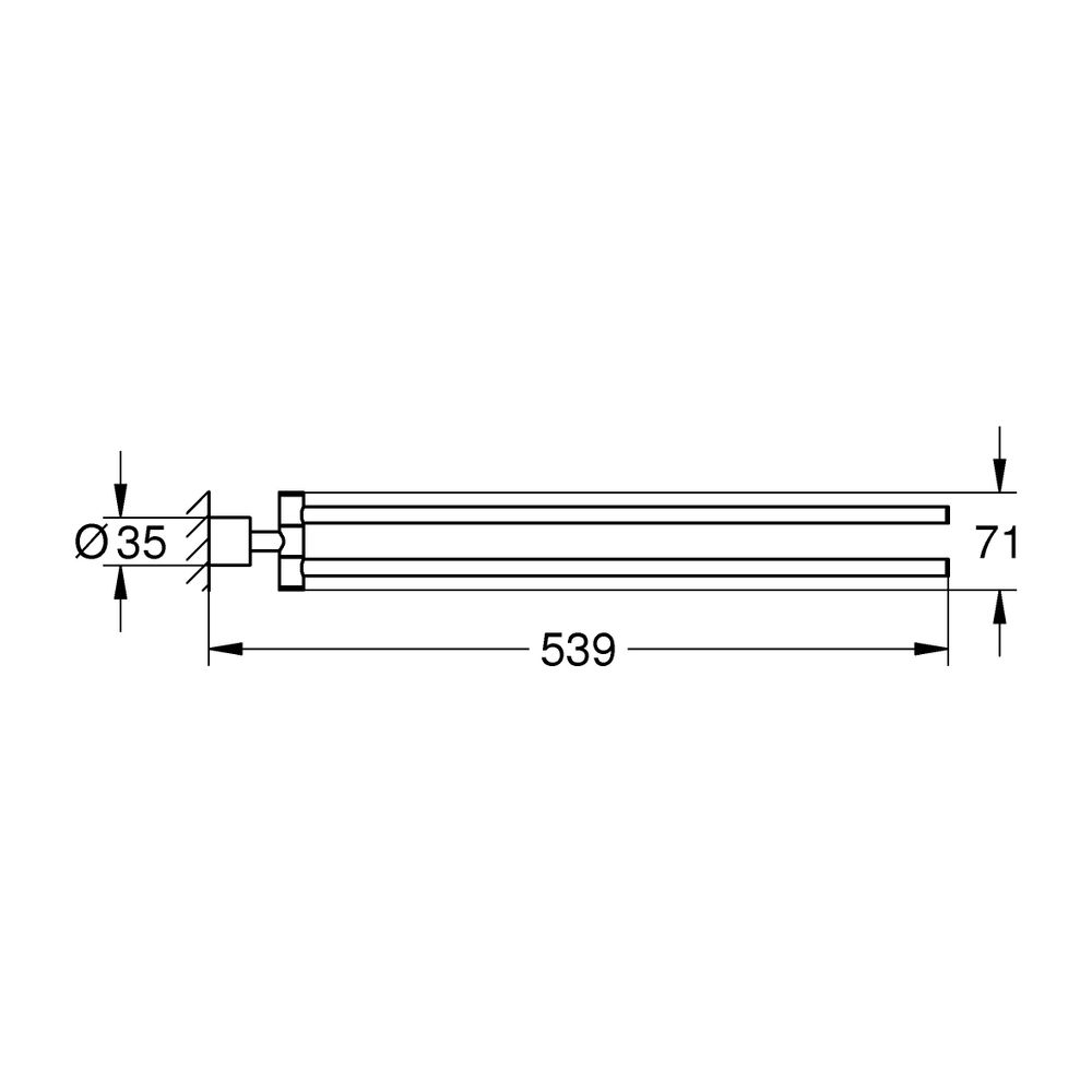 Grohe Atrio Handtuchhalter Cool Sunrise gebürstet 2-armig nicht schwenkbar... GROHE-40888GN0 4005176952746 (Abb. 3)