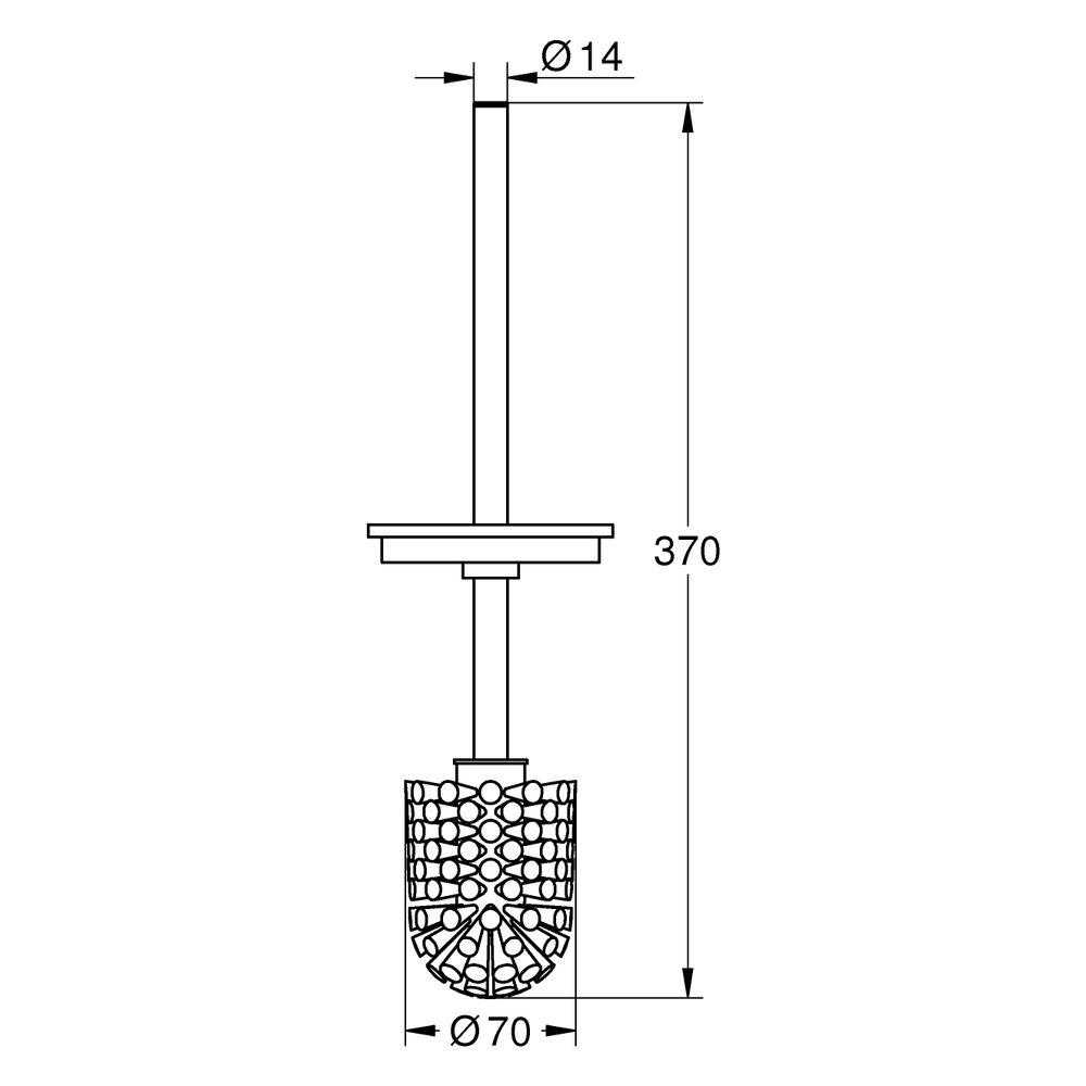 Grohe Ersatzbürste für Toilettenbürstengarnitur, Satin Steel, 40951MS0... GROHE-40951MS0 4067393027461 (Abb. 3)