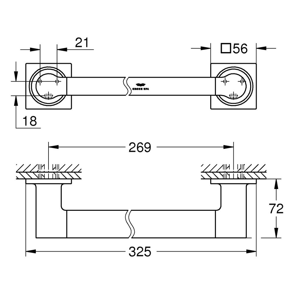 Grohe Allure Wannengriff, Metall, Satin Graphite, 40955MG1... GROHE-40955MG1 4005176946912 (Abb. 3)