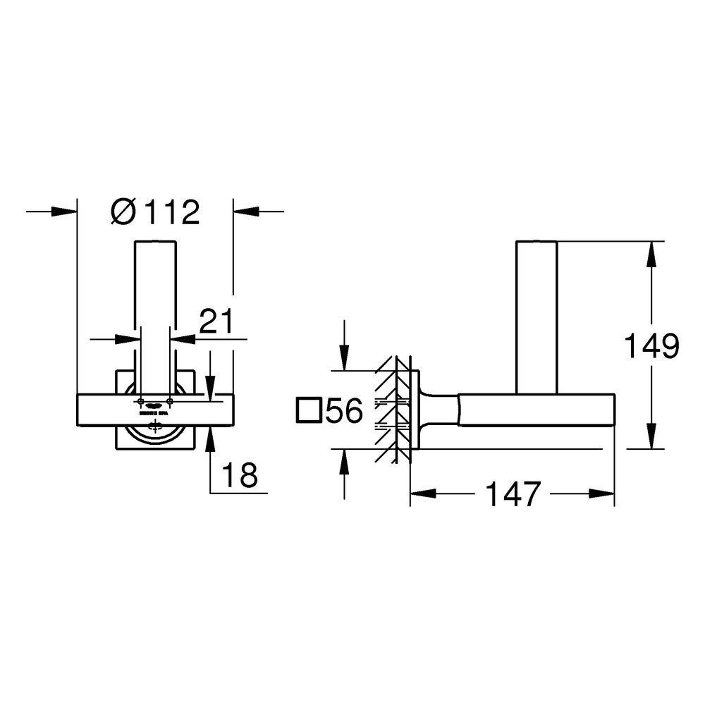 Grohe Allure Reserve-Toilettenpapierhalter ohne Deckel, Satin Steel, 40956MS1... GROHE-40956MS1 4005176945540 (Abb. 3)