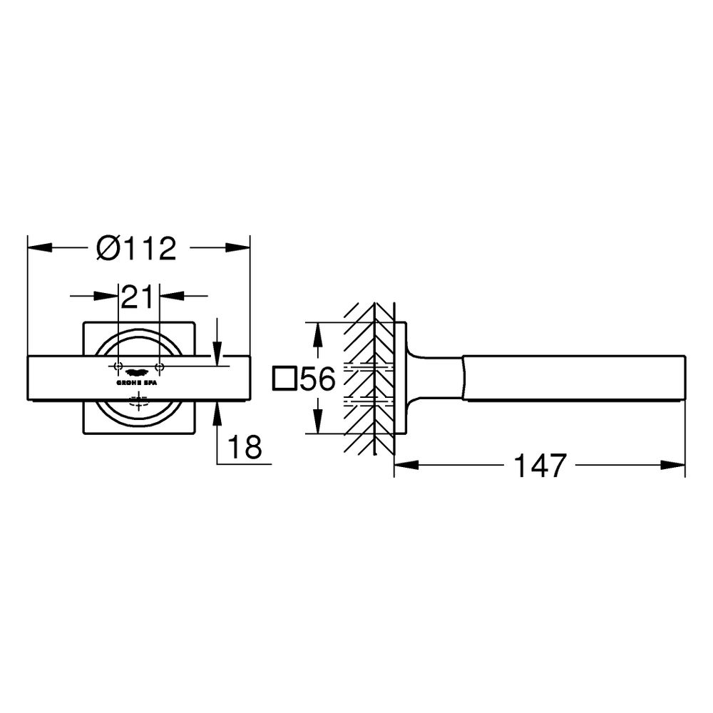 Grohe Allure Halter für Seifenschale 40883000 oder Föneinsatz 40964001, Phantom Black, ... GROHE-40963KF1 4067393055778 (Abb. 3)