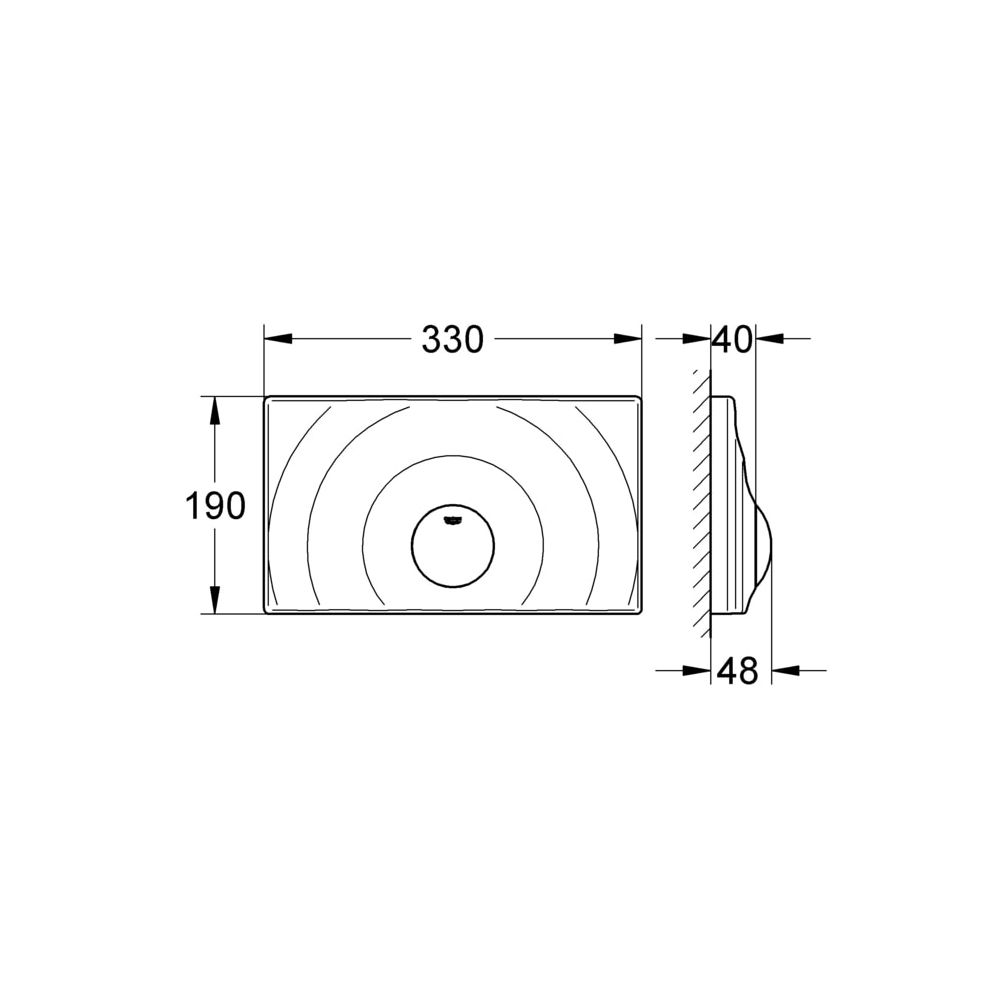 Grohe Platte und Druckknopf für Abdeckplatte Surf G, Chrom, 42263000... GROHE-42263000  (Abb. 3)