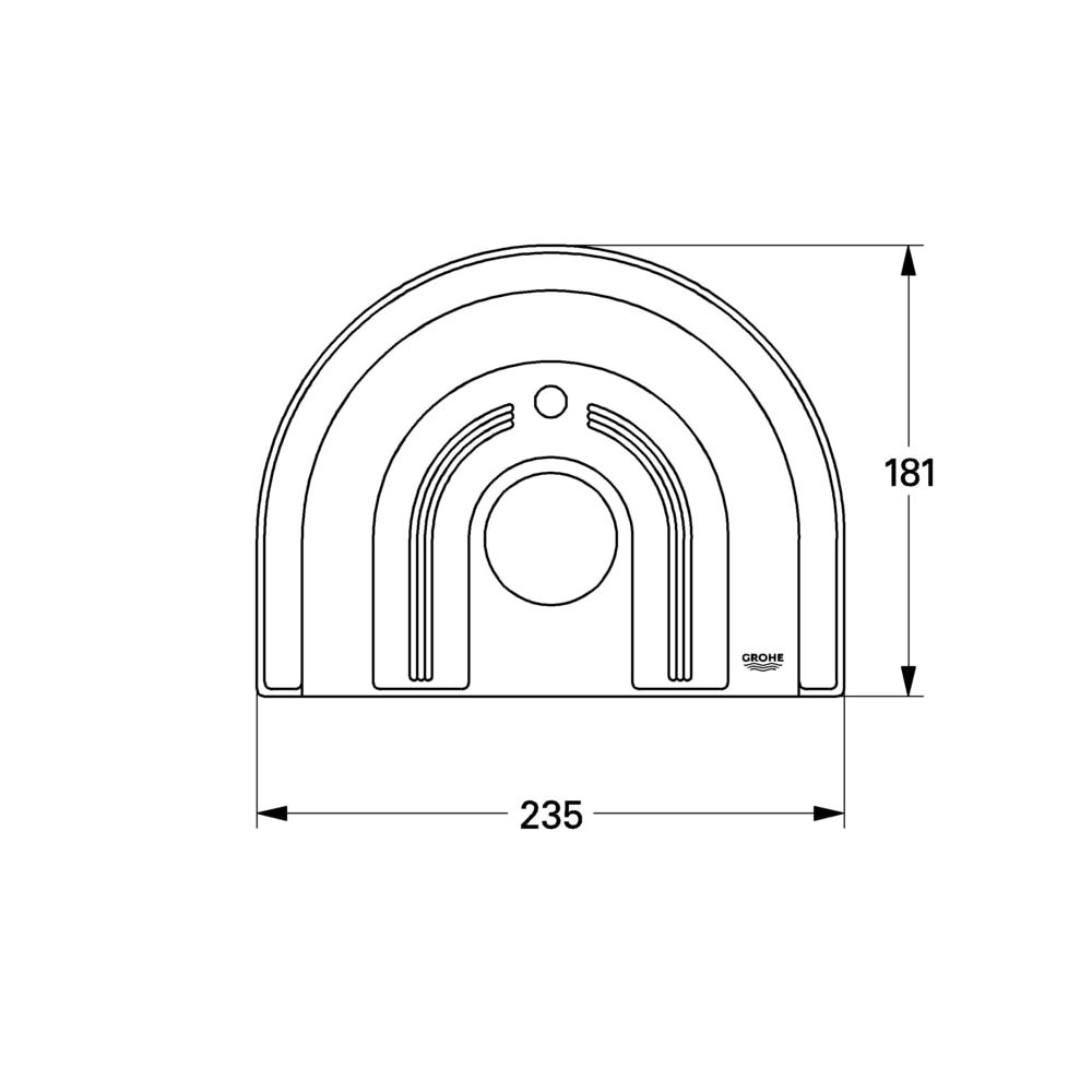 Grohe Rosette für Chiara Fertigsetmontageset Wanne, Sterling/Terragold, 46237CA0... GROHE-46237CA0  (Abb. 2)