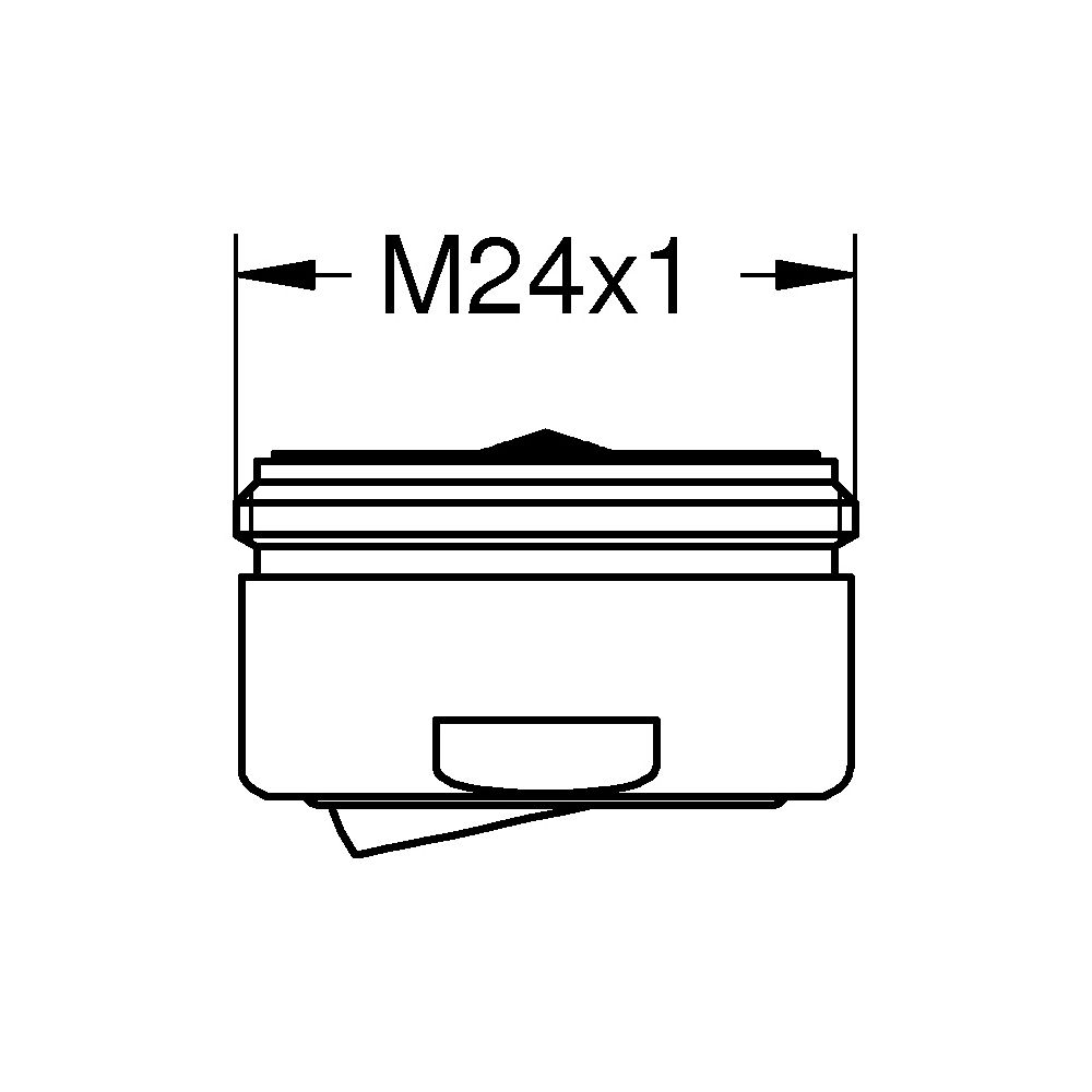 Grohe Strahlregler AquaGuide, verstellbar, M24x1, 5,7l/min, Mattschwarz, 468372430... GROHE-468372430 4067393031079 (Abb. 3)
