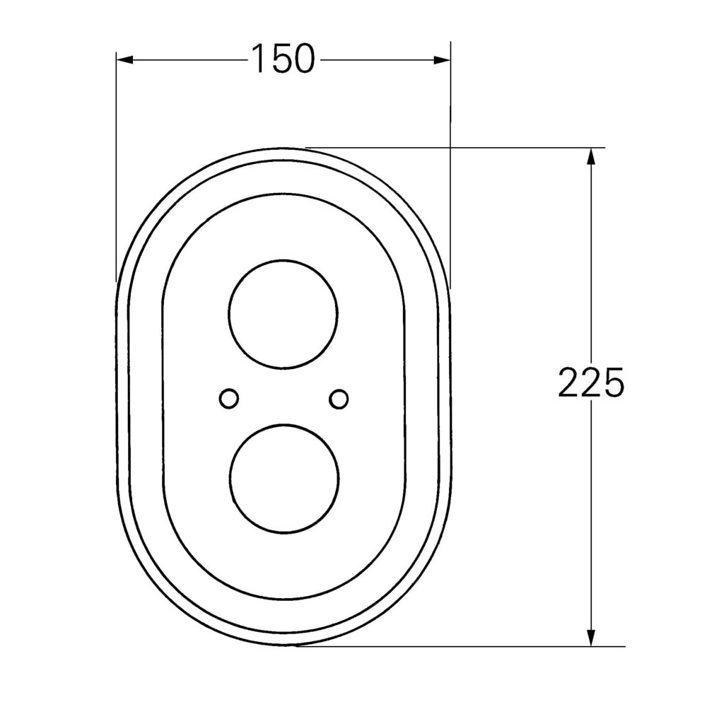 Grohe Rosette, oval, 225x150mm, Gelb, 47188Y00... GROHE-47188Y00  (Abb. 3)
