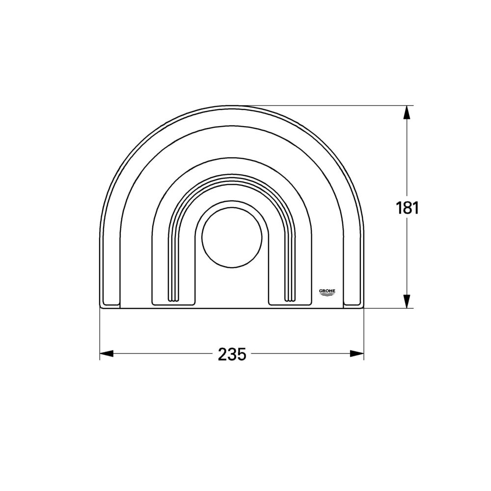 Grohe Rosette, 181x235mm, Aranja/Gold, 47459AG0... GROHE-47459AG0  (Abb. 2)