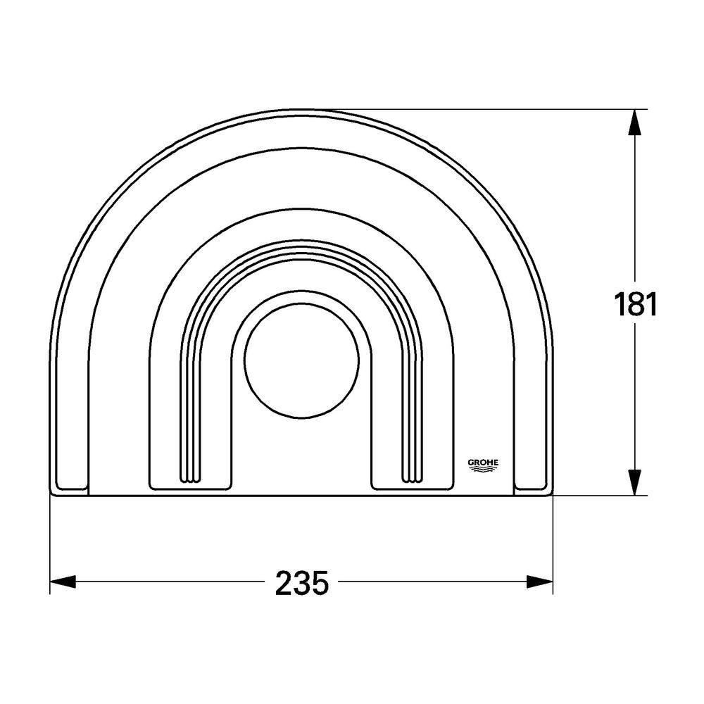 Grohe Rosette 181 x 235 mm chrom/mattchrom 47459IP0... GROHE-47459IP0 4005176090028 (Abb. 2)