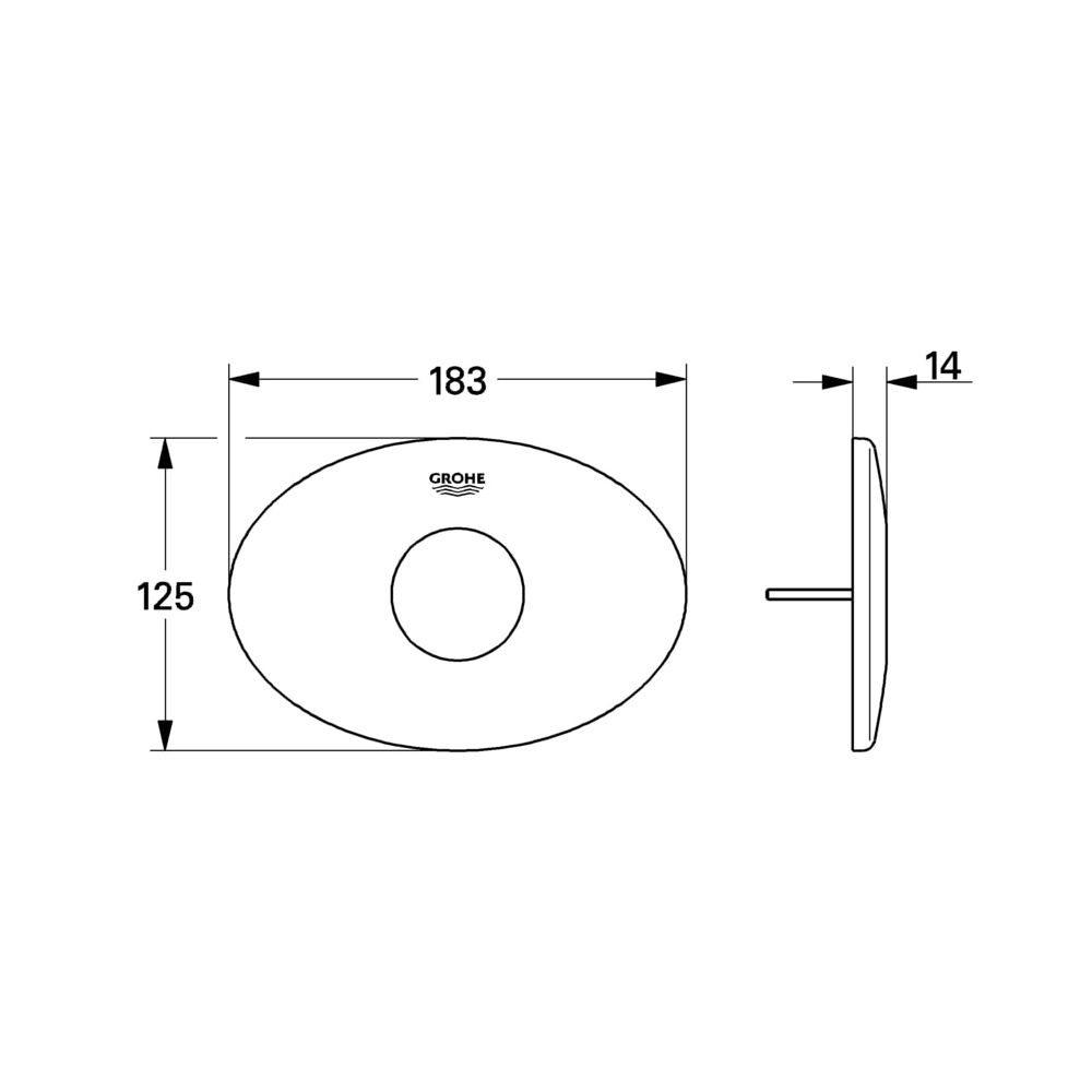 Grohe Rosette, Chrom, 47514000... GROHE-47514000  (Abb. 3)